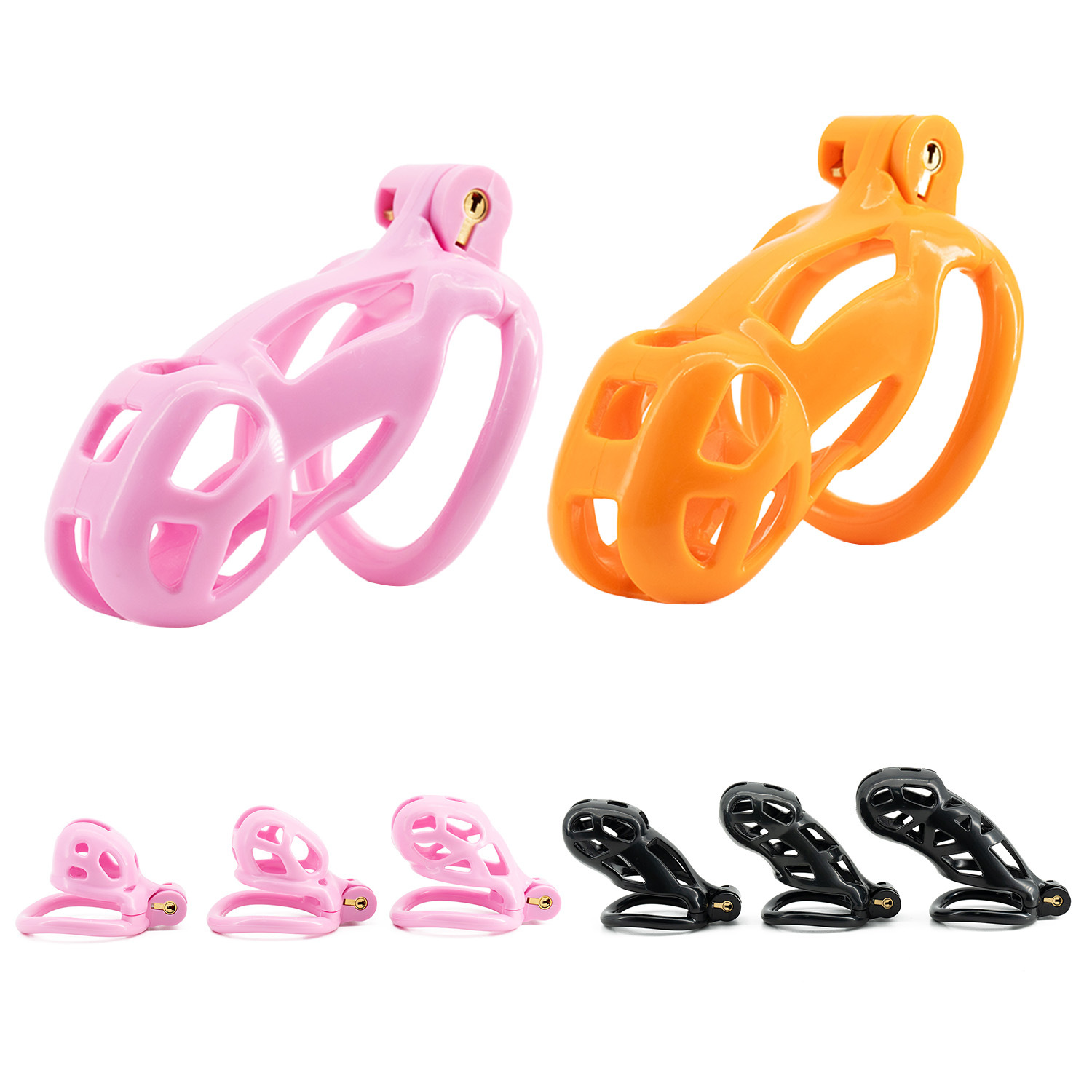 Couple Ring Set - 6 sizes CB Nylon Chastity Cage