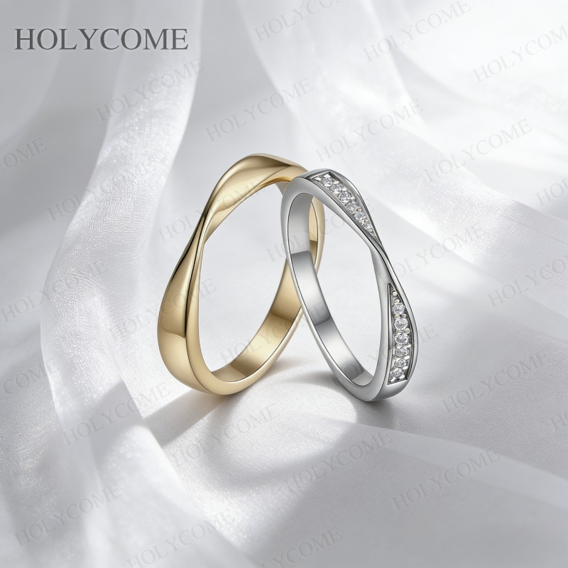 Couple Ring Set - Moissanite Couple Rings 925 Sterling Silver
