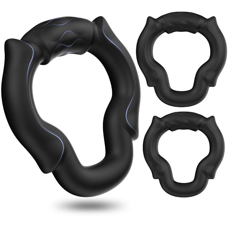 3pcs/Set Stretchy Cock Rings f - Couple Ring Set review and price