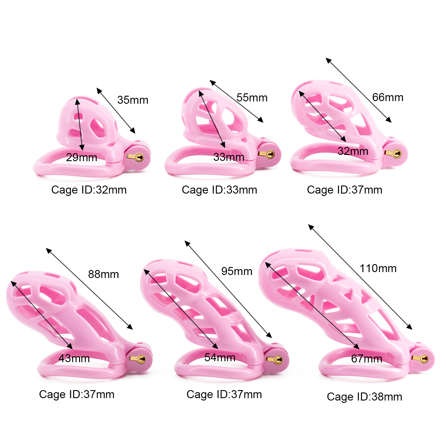 6 sizes CB Nylon Chastity Cage - Couple Ring Set review and price