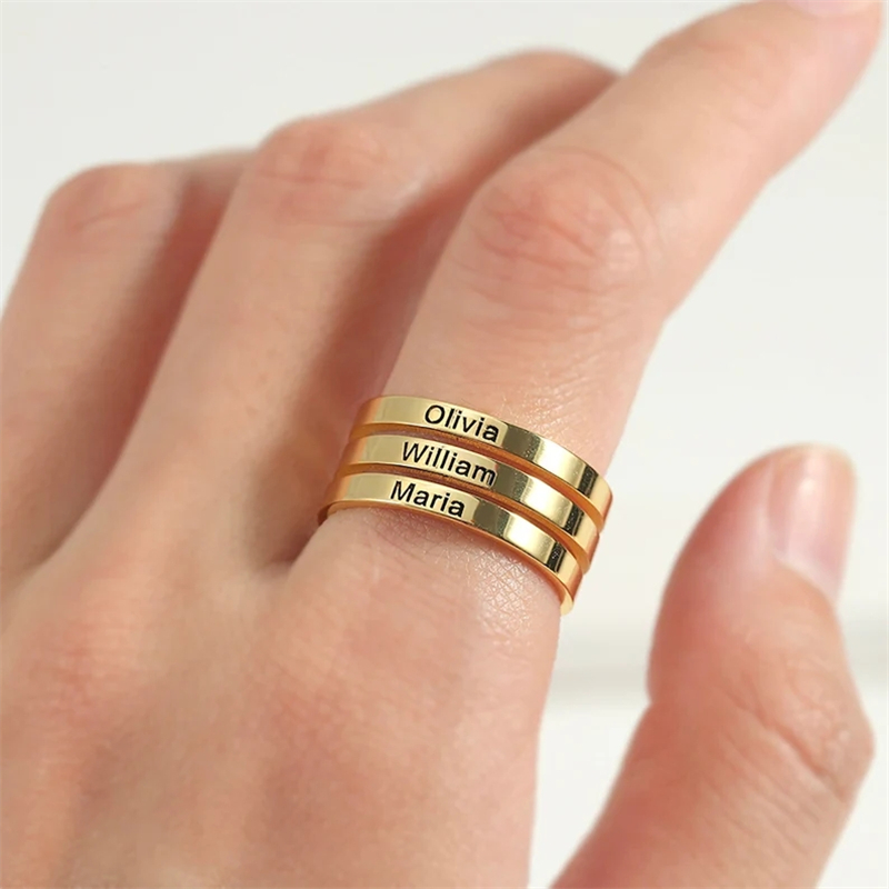 Personalized Stainless Steel E - Couple Ring Set review and price